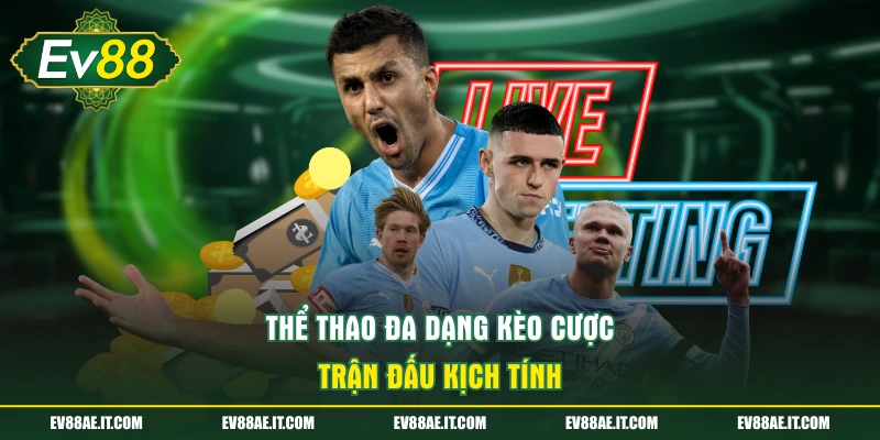 Thể thao đa dạng kèo cược, trận đấu kịch tính